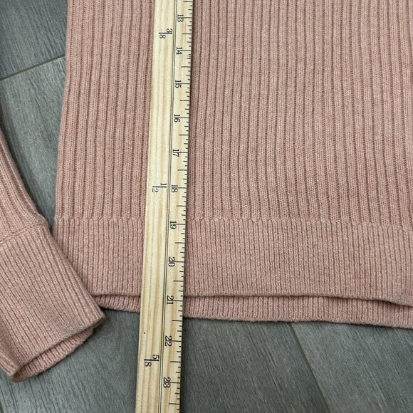 NWT N12H Rose Pink Gigi Ribbed Knit Wool Blend Button Sleeve Cut Out Sweater XS - Picture 6 of 12